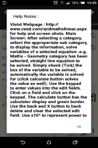 MathsMate screen shots